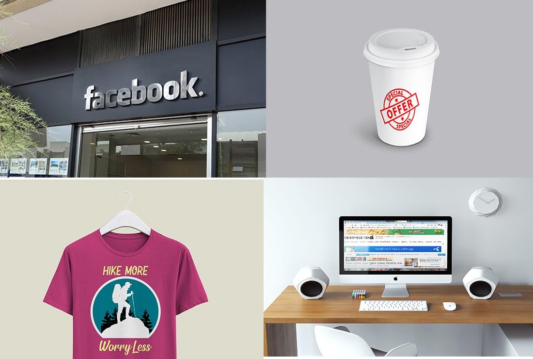 I will do creating psd logo mock up and modern designer web pages mock up. 