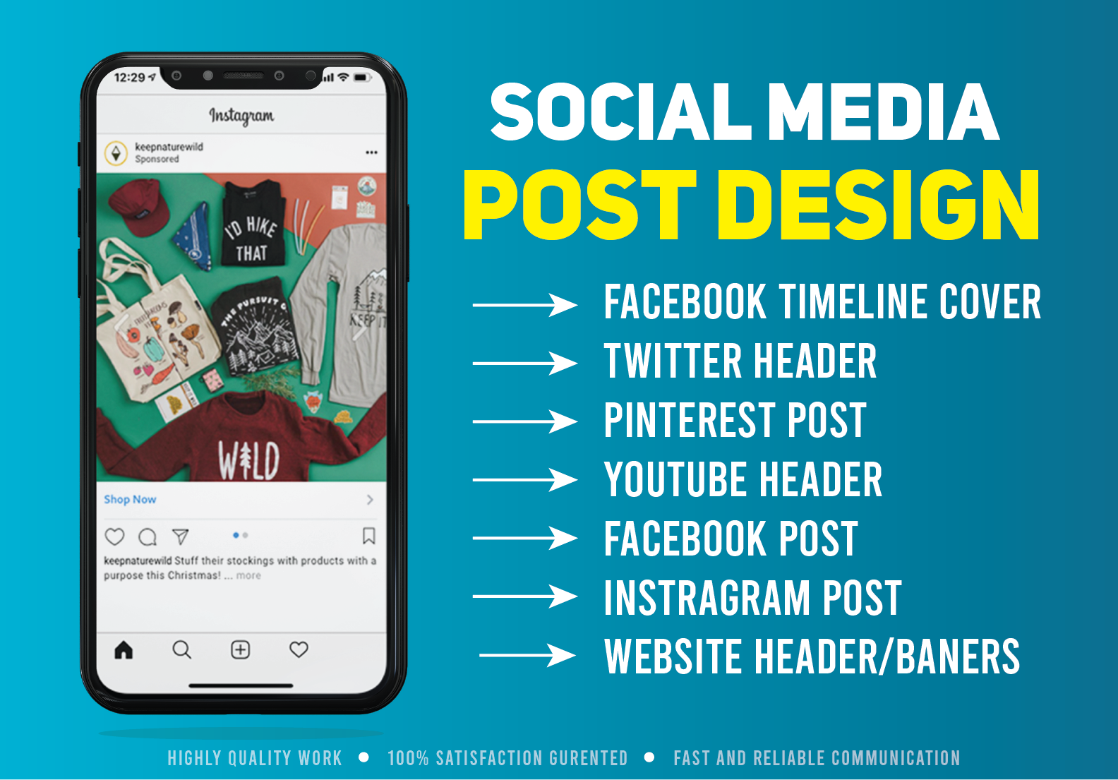 I Will Create any kind of Social Media Post Include Facebook Cover And Post Design