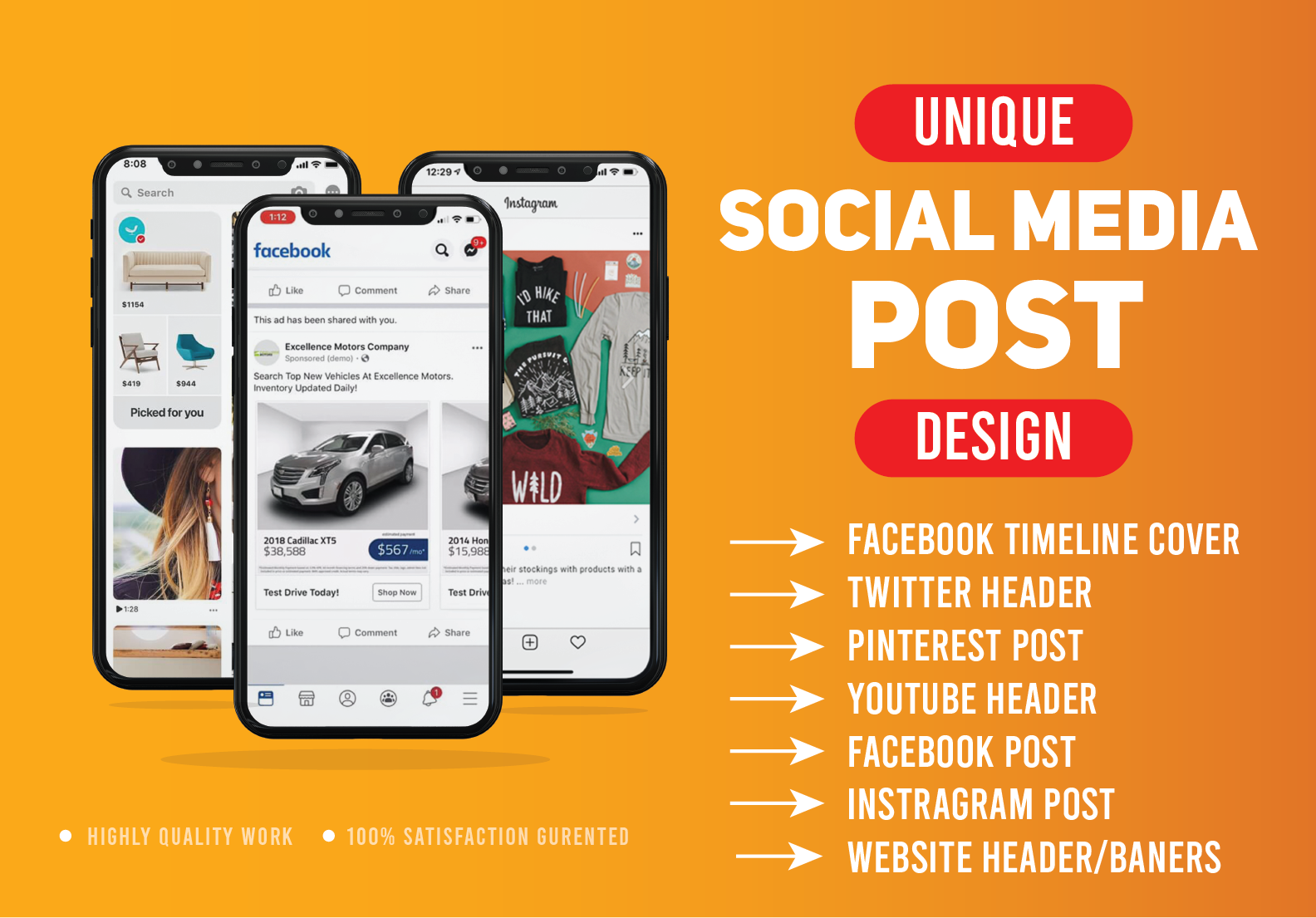 I Will Create any kind of Social Media Post Include Facebook Cover And Post Design