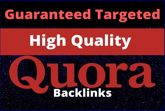  Guaranteed targeted traffic with 20 Quora answers backlinks