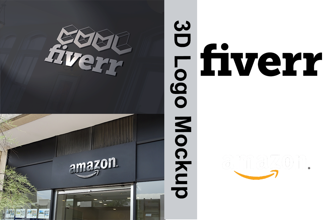 Logo or Business card 3D mockup 