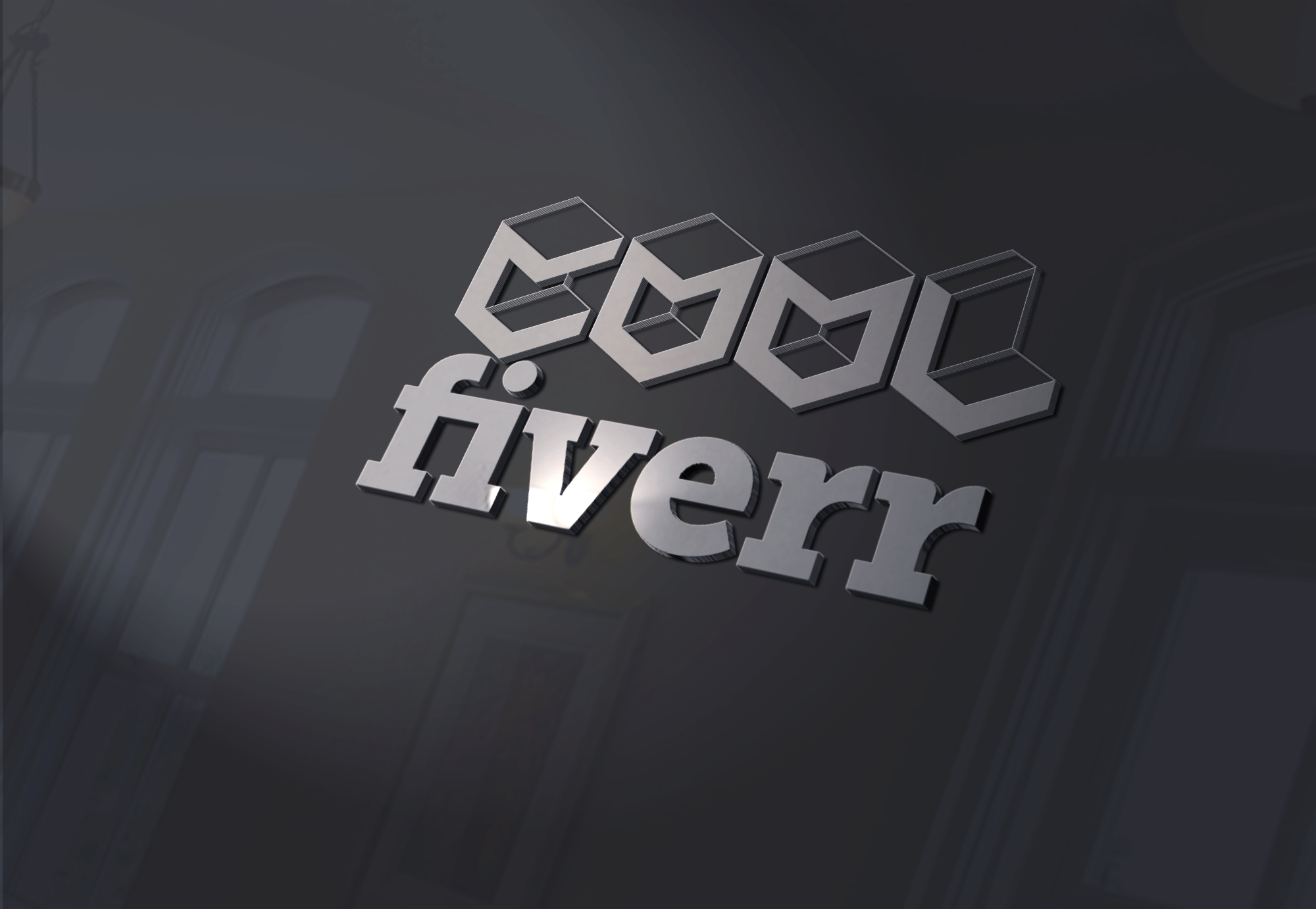 Logo or Business card 3D mockup 