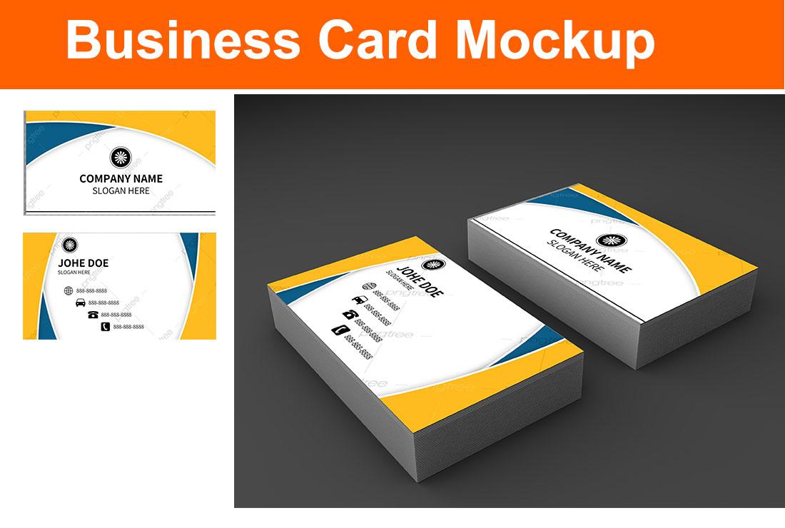 Logo or Business card 3D mockup 