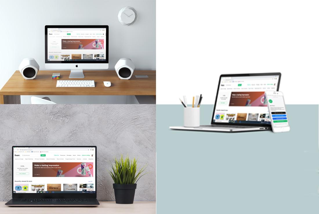 I will do logo mockup, web page mockup, tshirt mockup