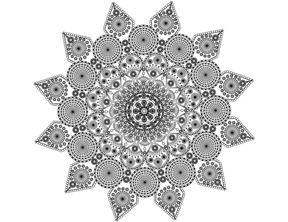 I will create floral beautiful printable adult mandala