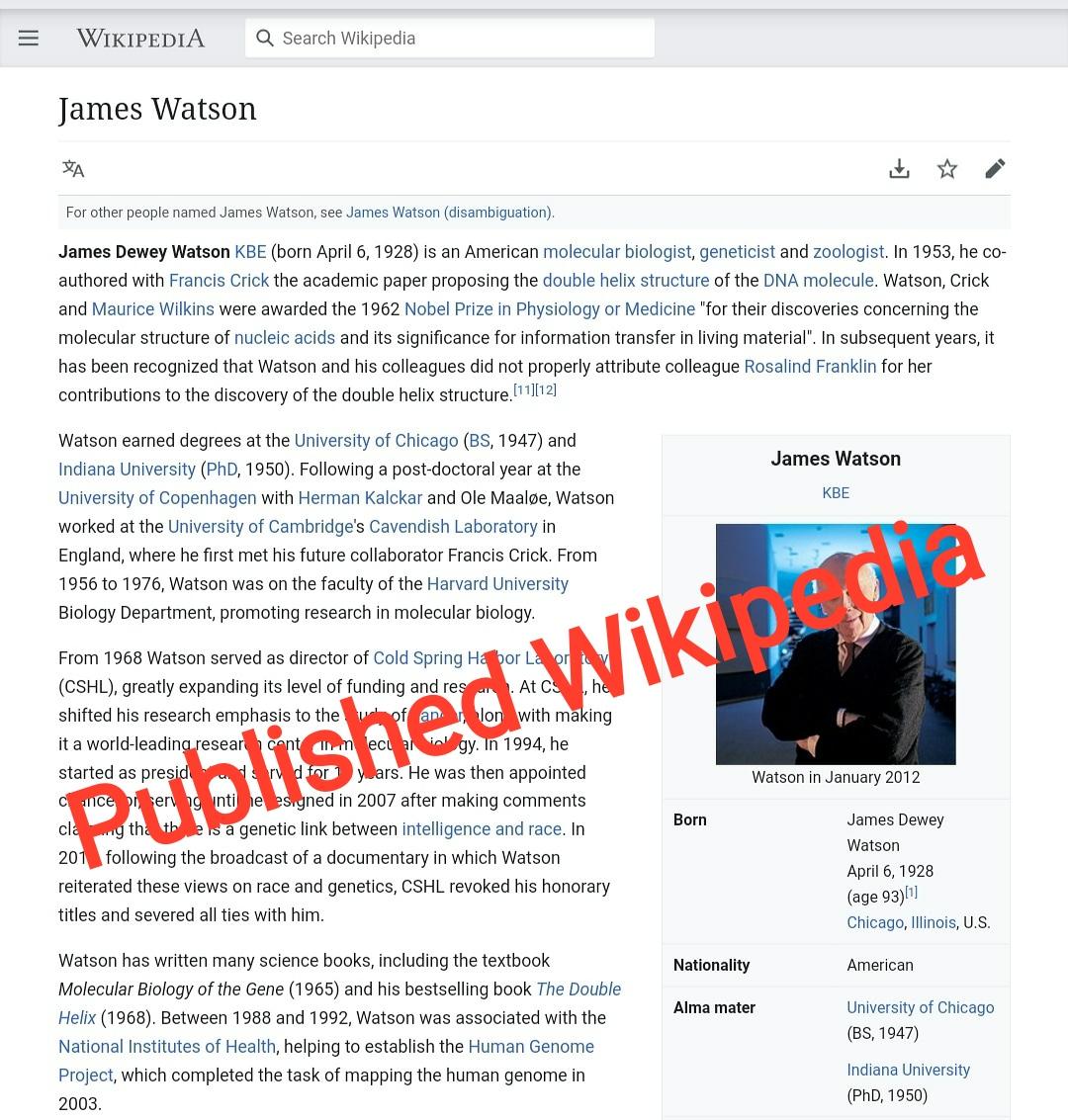Wikipedia published page creation with guarantee