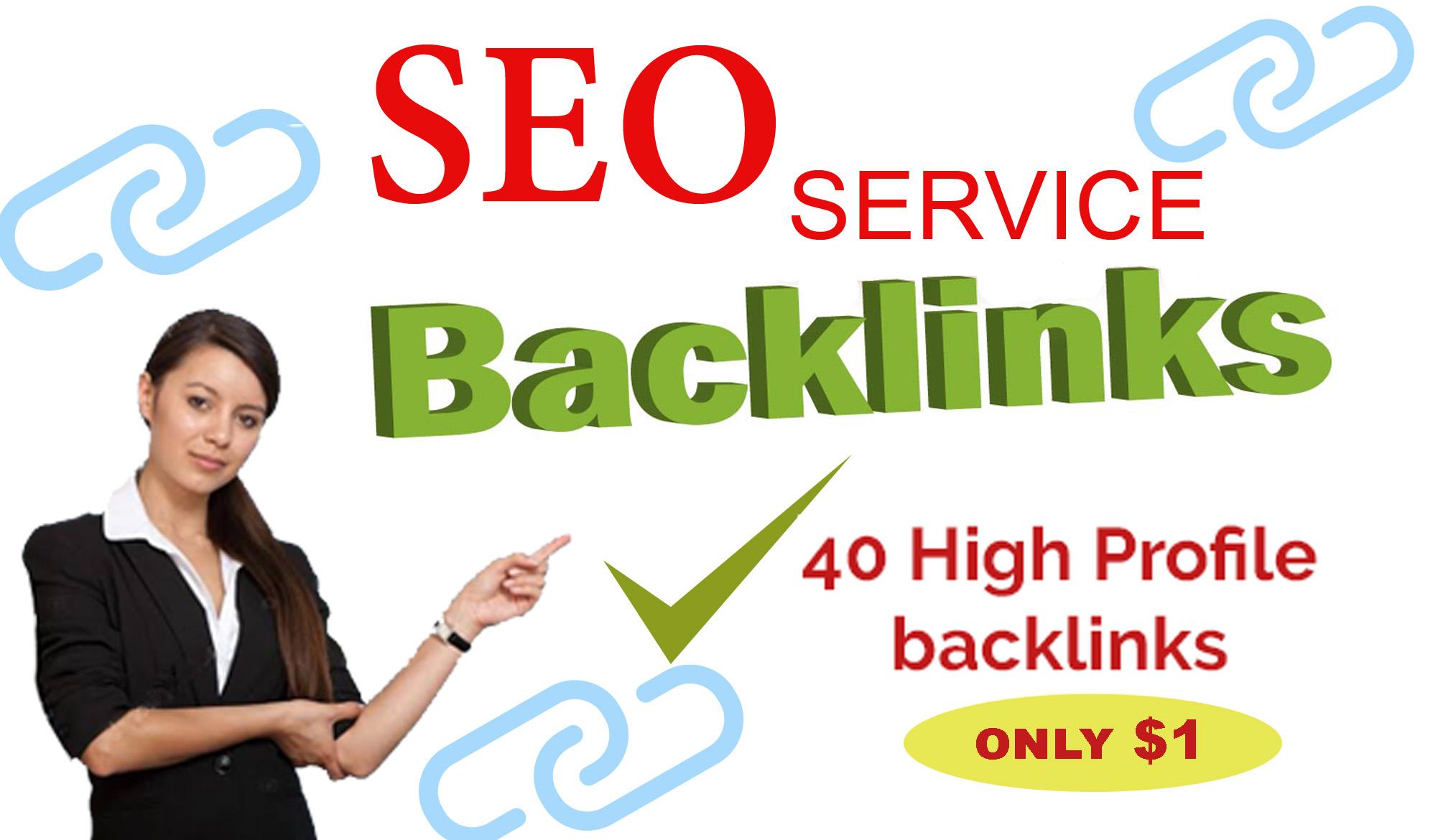  40 High Domain Authority Profile Backlinks Manually Submission