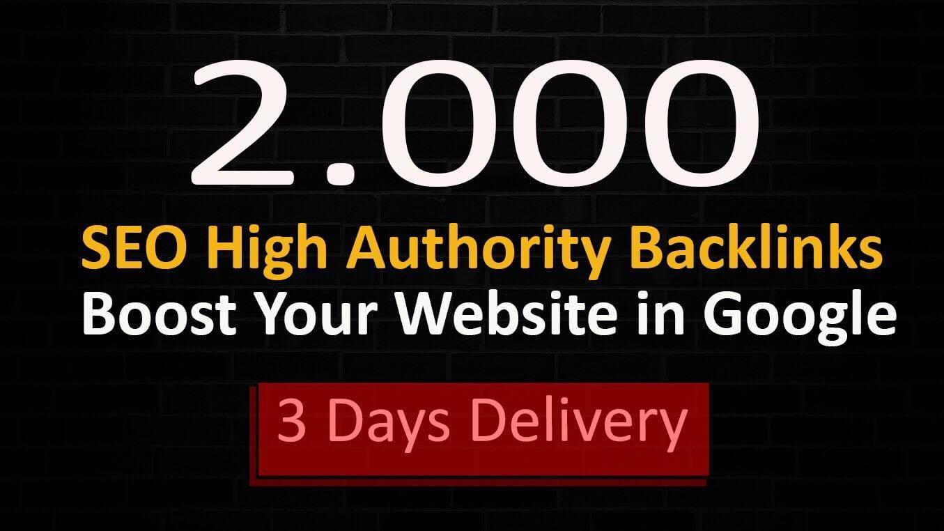 I will boost your website with 2000 high quality backlinks,link building
