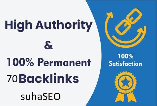 I will create da 70 high authority seo dofollow backlinks