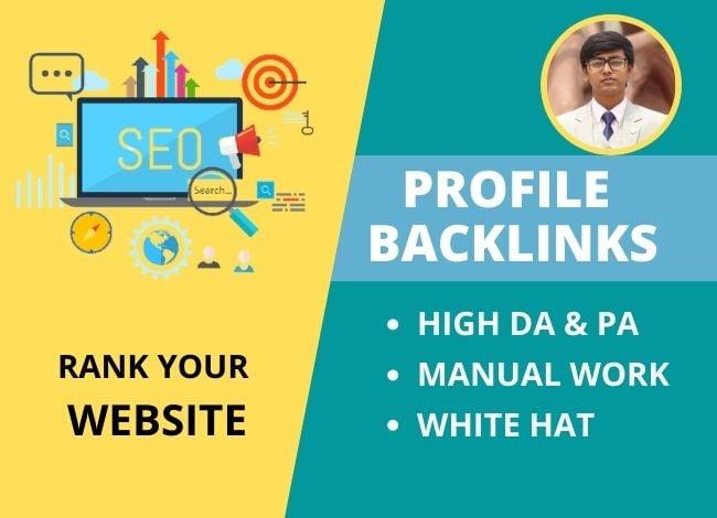  I Will Build 50 High DA & PA Dofollow Profile Backlinks Manually