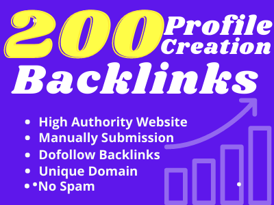 200 Dofollow High DA & PA Social Profile Backlinks 