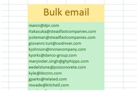 I will provide a verified bulk email list