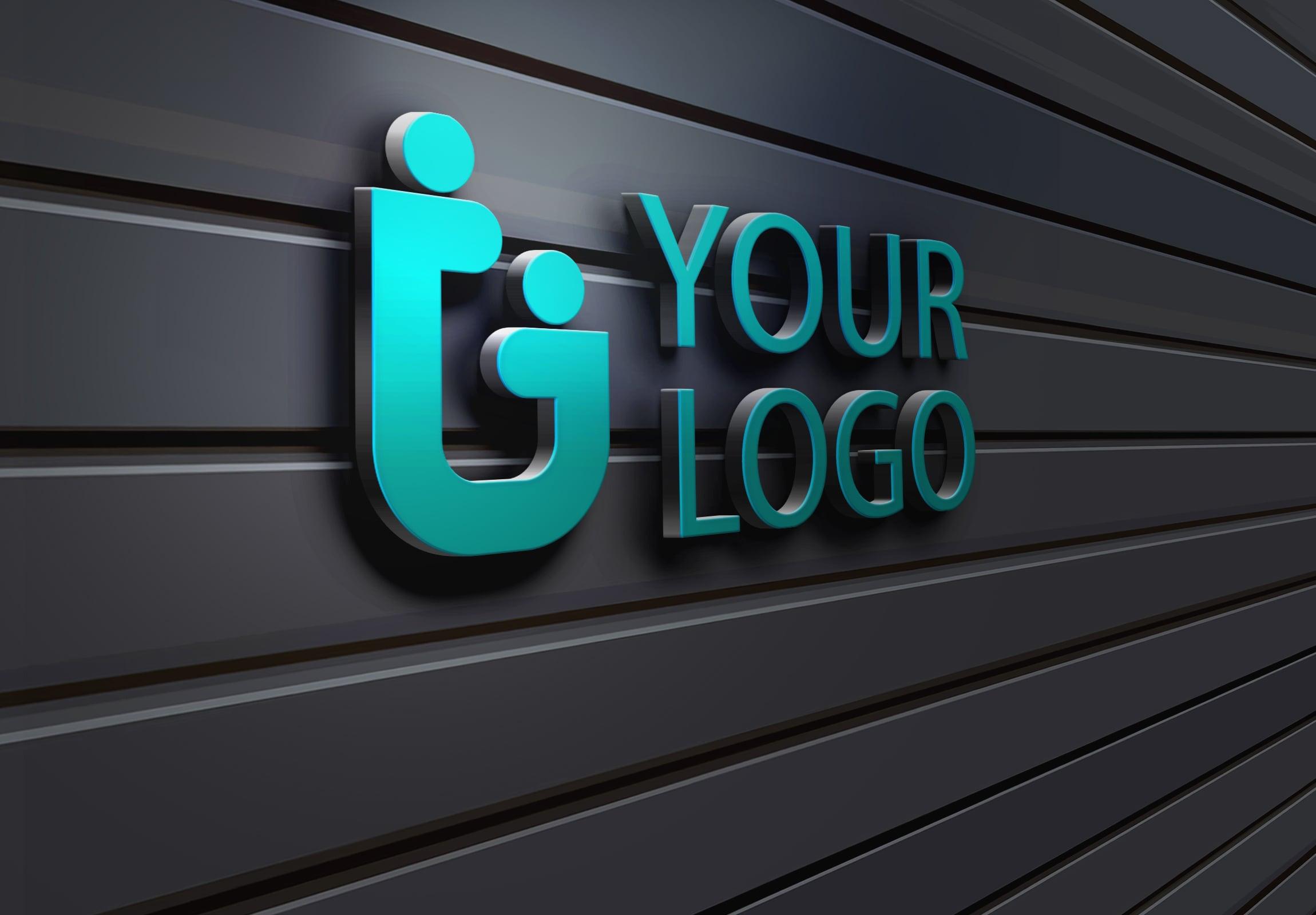Carve your logo in wood version, Leather, Steel or 3D glass mockup