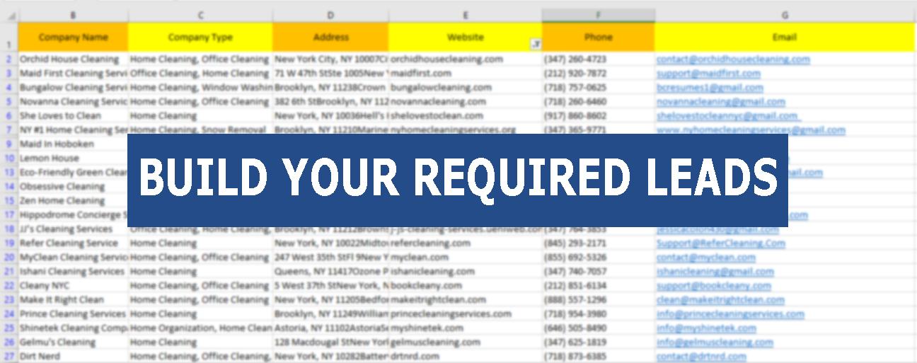 I will generate 100 B2B leads as your niche