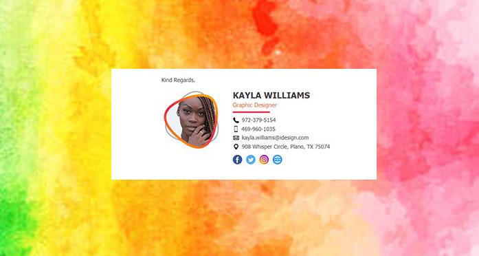 I will create modern HTML email signature, outlook, gmail, apple