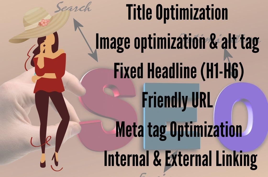 I will do On Page SEO Optimization and improve your website 