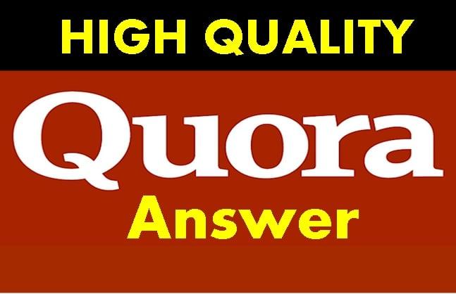 make your traffic through 50 high quality Quora Answer