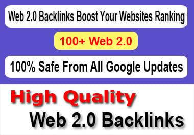 I will build 100 Web 2.0 Backlinks High DA PA Web 2.0 site Ranking on Google