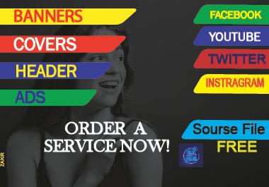 I will design an attractive facebook cover photo design and social media post