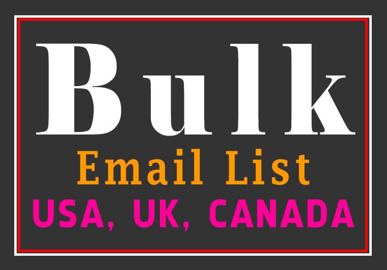 I Will Provide Only Bulk Email List for Email Marketing