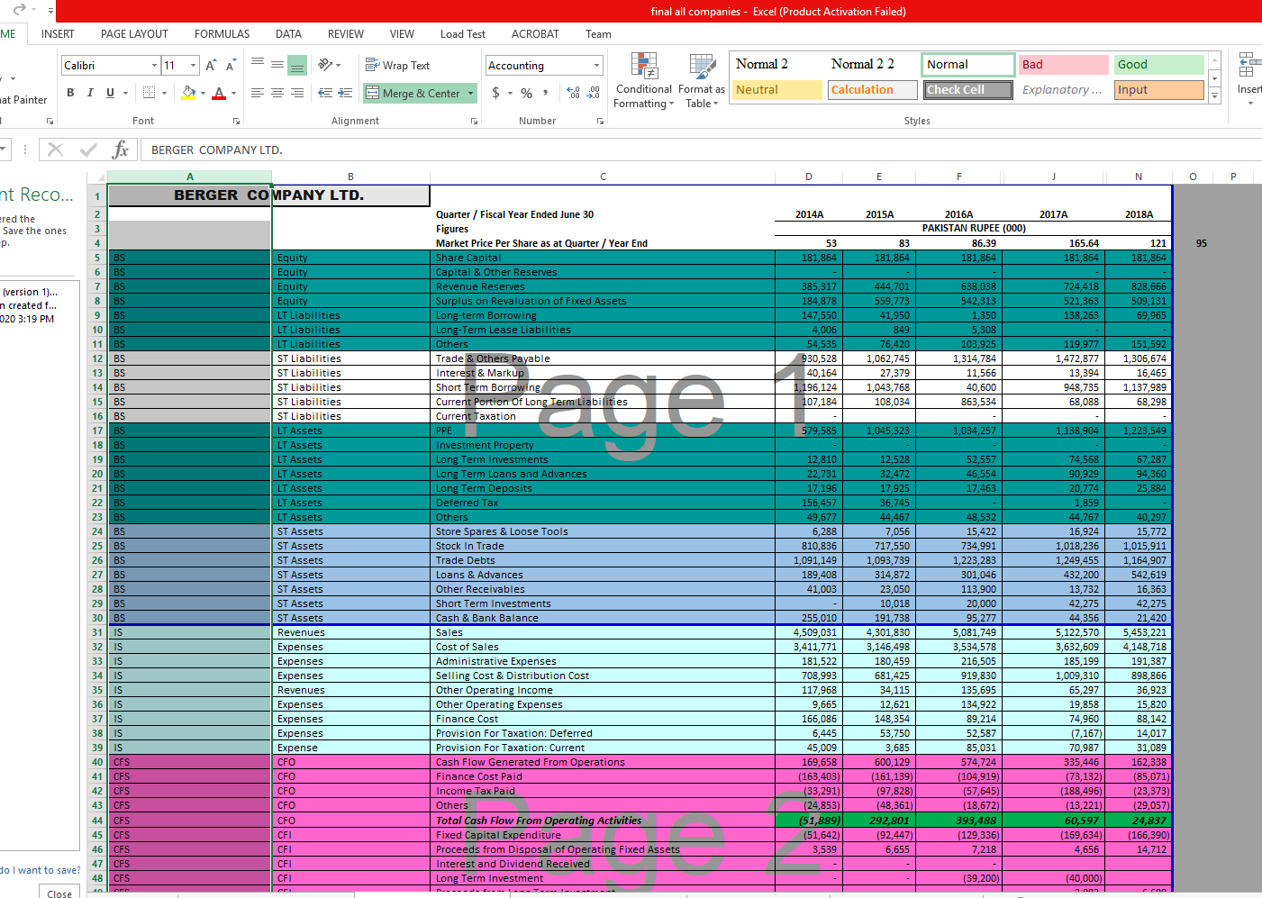 I will offer financial analysis, project report, company analysis