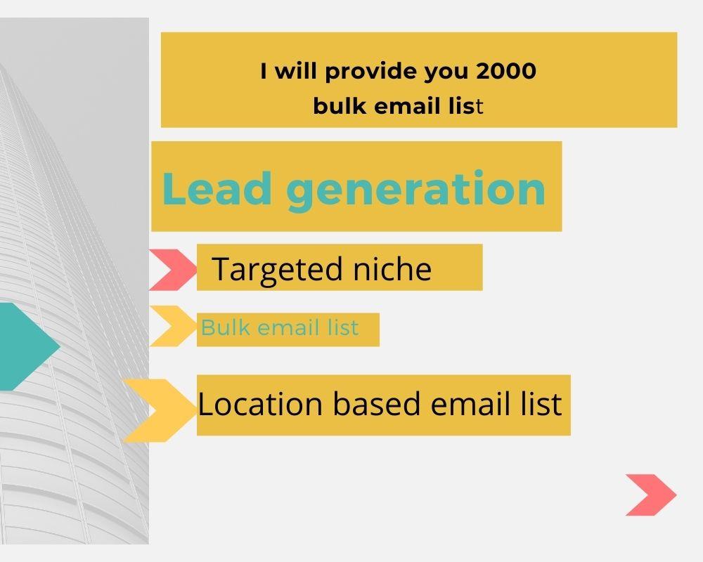 I will provide you 2000 bulk email list