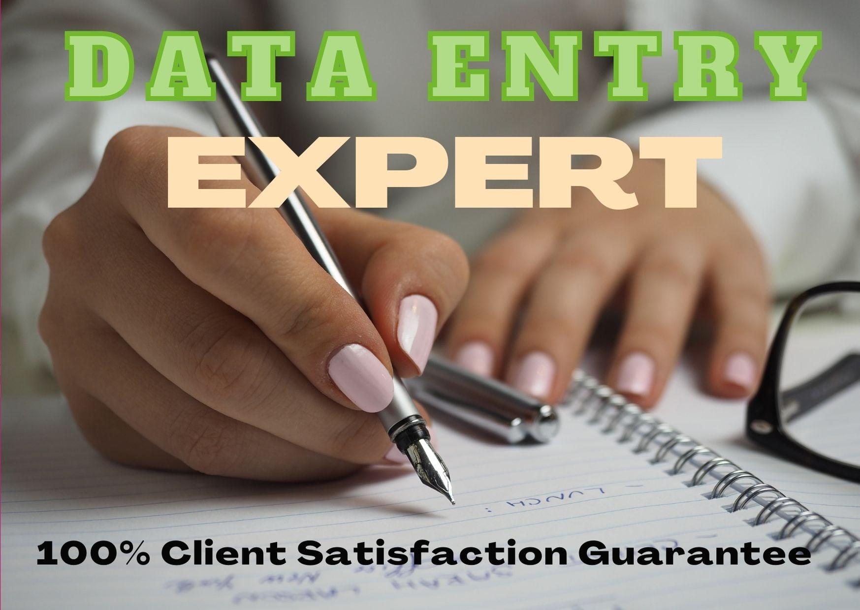 I Will Do Data Entry, Copy Paste, Copy Right and any data entry