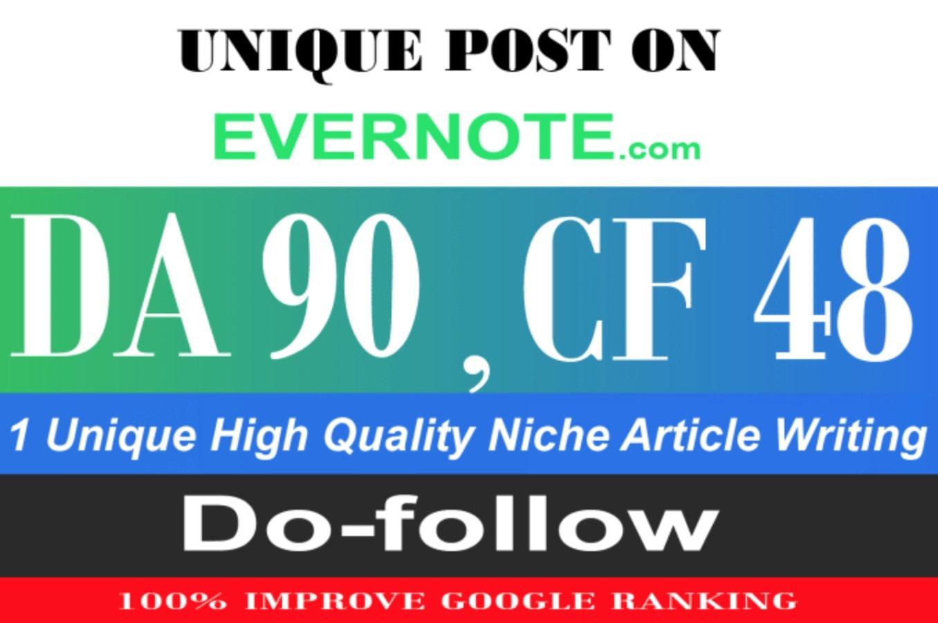 write and publish your high da90 unique evernote guest post