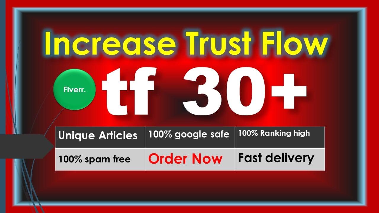 i will increase majestic trust flow tf 30 plus 