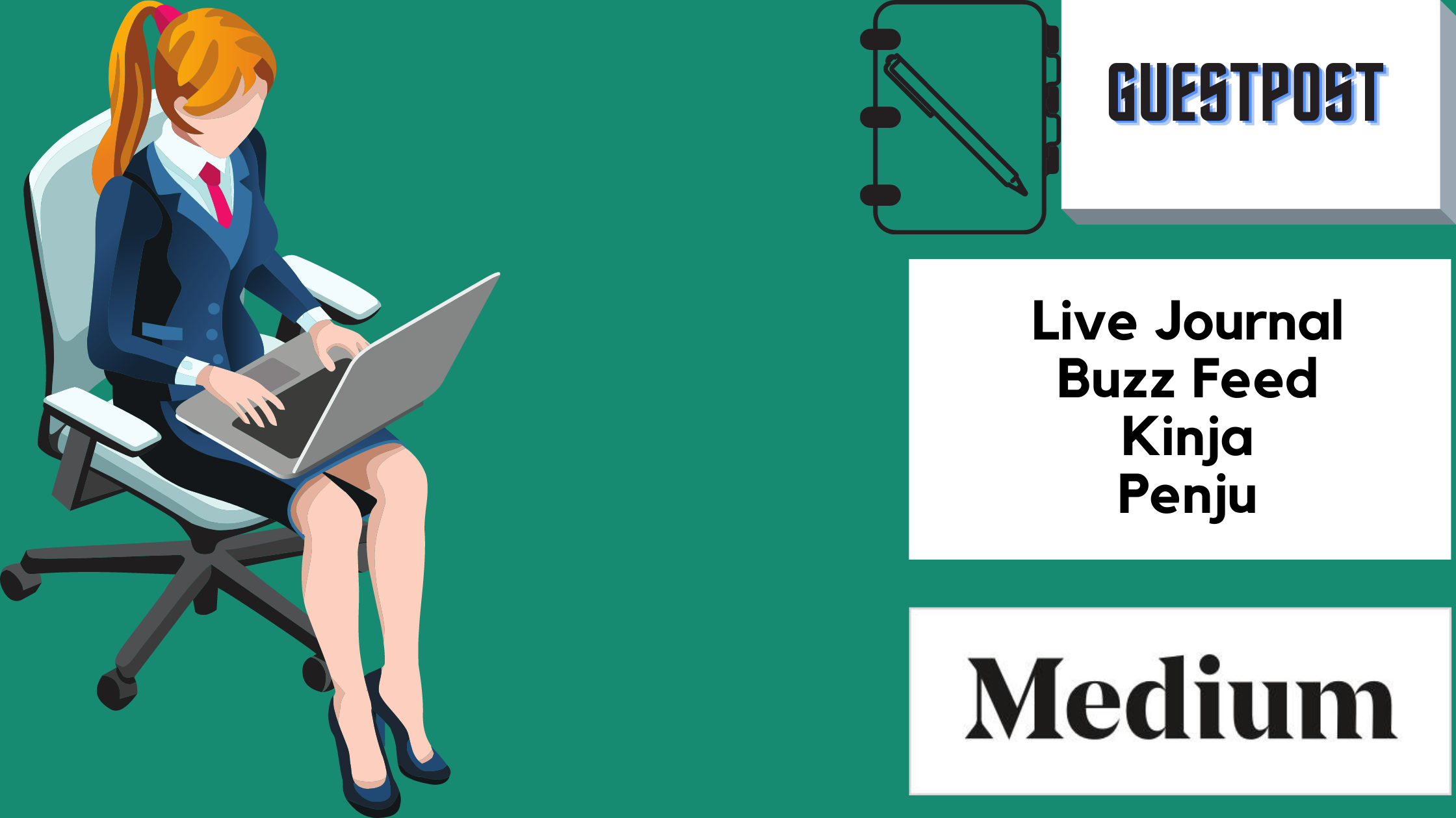 I will post your medium article and Guest post on high DA >90 and PA >80