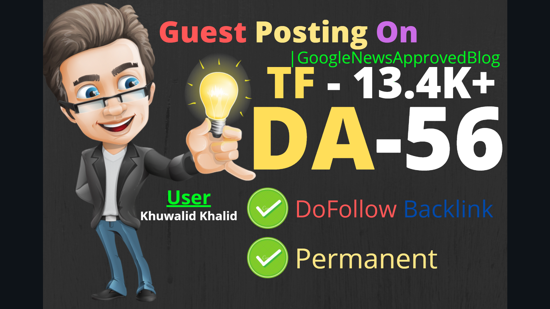 I will guest post on da 56 google news approved sites