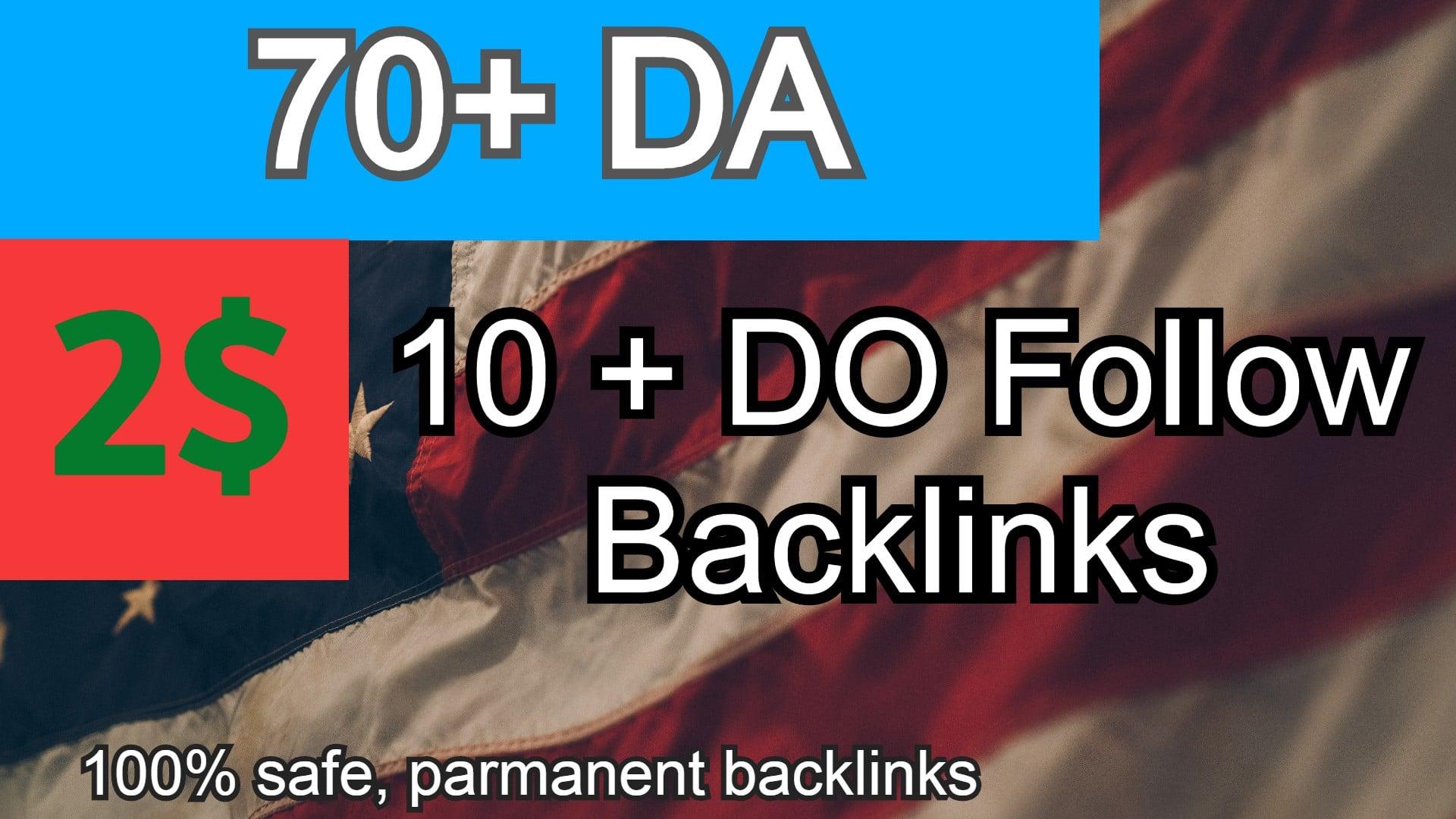 10+ BACKLINKS 70+ DA 35+ PA Manually created Backlinks. GET IT NOW!!!