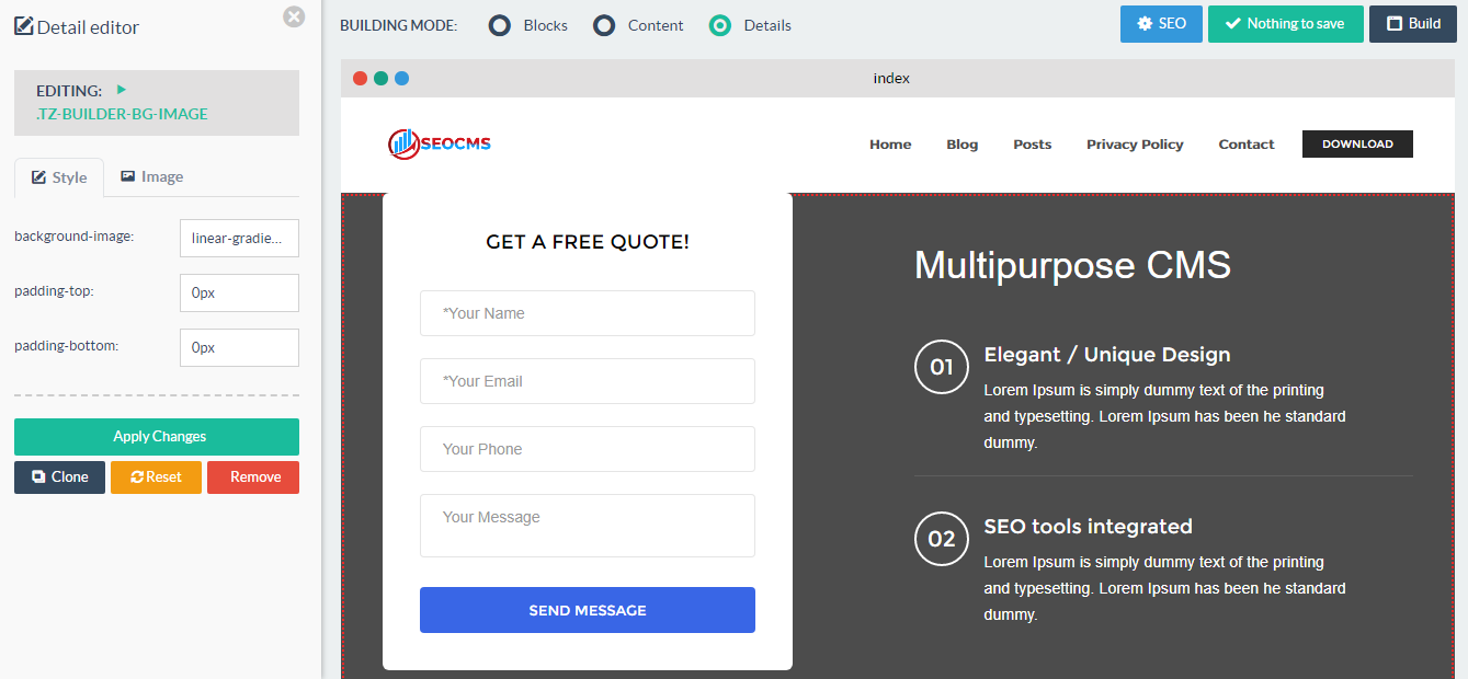 SEOCMS - Multipurpose CMS with Integrated SEO Tools & Blog!