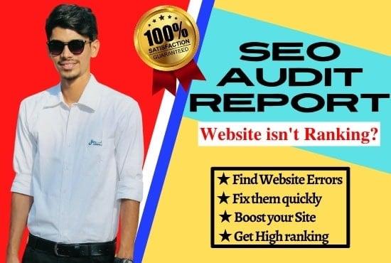 I will analyze your website and provide you a professional SEO Audit Report
