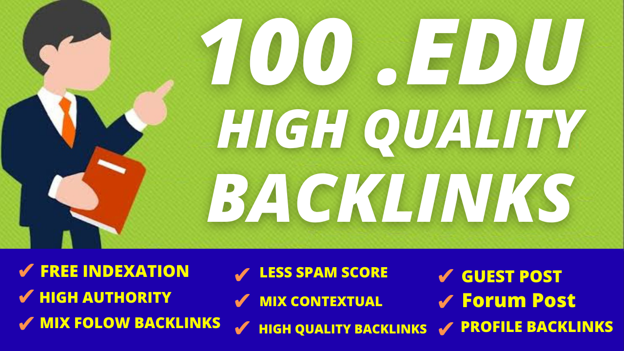 100 EDU Dofollow Quality Backlinks Manually Created From Top Universities