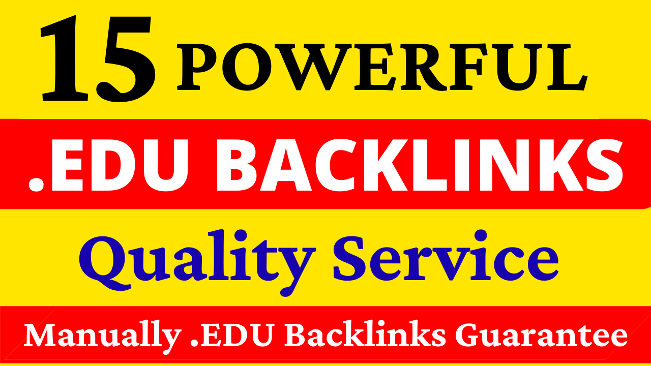 15 Powerful Profile .EDU Backlinks Manually Created from Top Rated Universities with Quick Delivery 