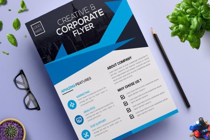 I will make professional print ready corporate flyer 