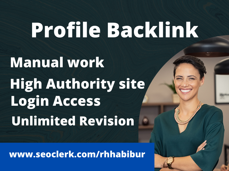 85+ profile backlink, High authority SEO linkbuilding