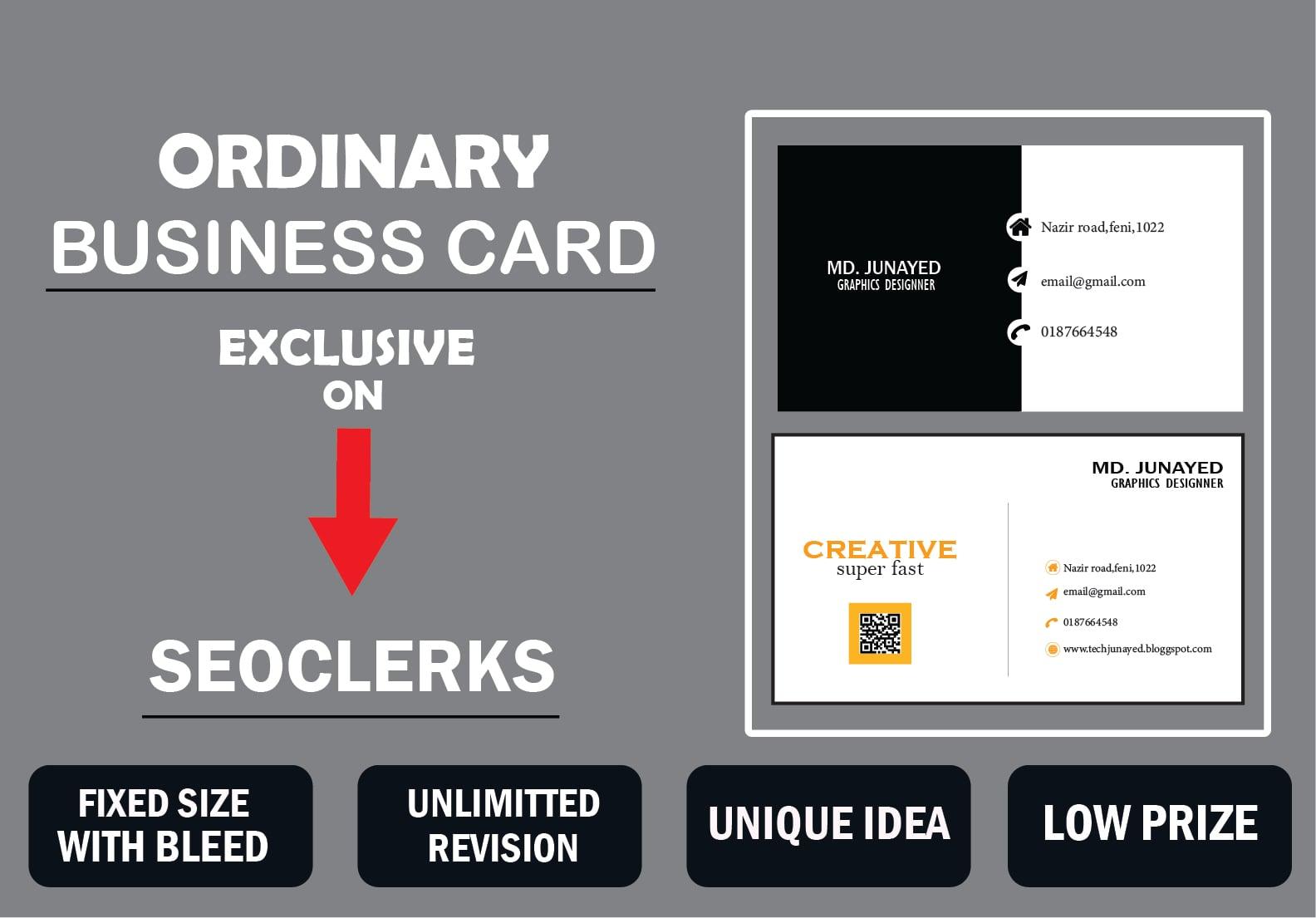 I will make stylish visiting card