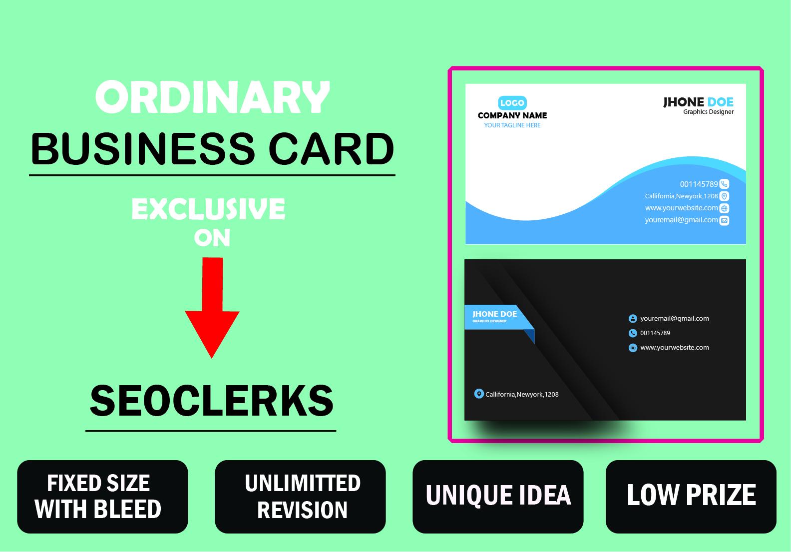I Will make ordinary and stylish business card