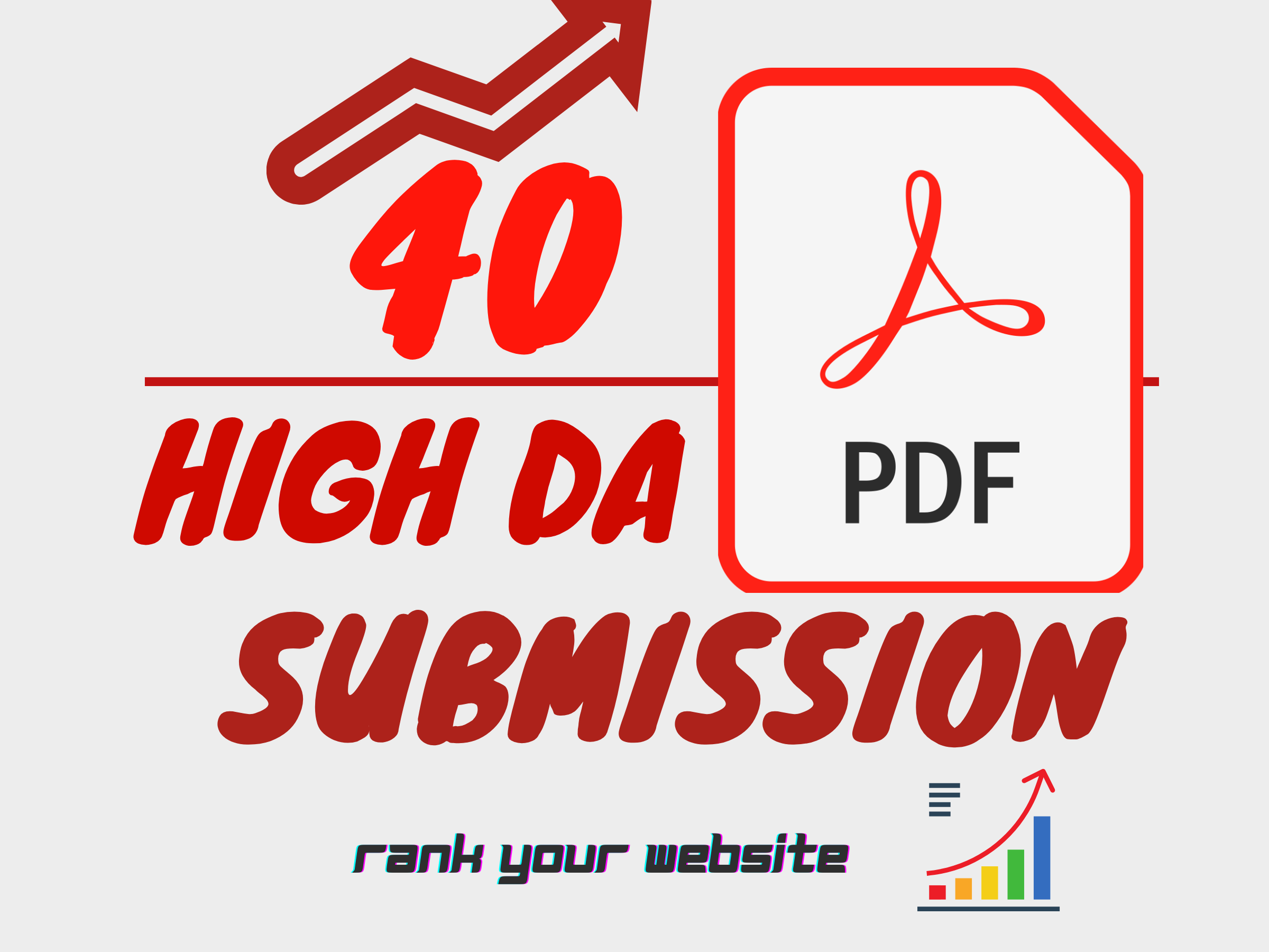 I will manually do 40 PDF submission to high DA websites