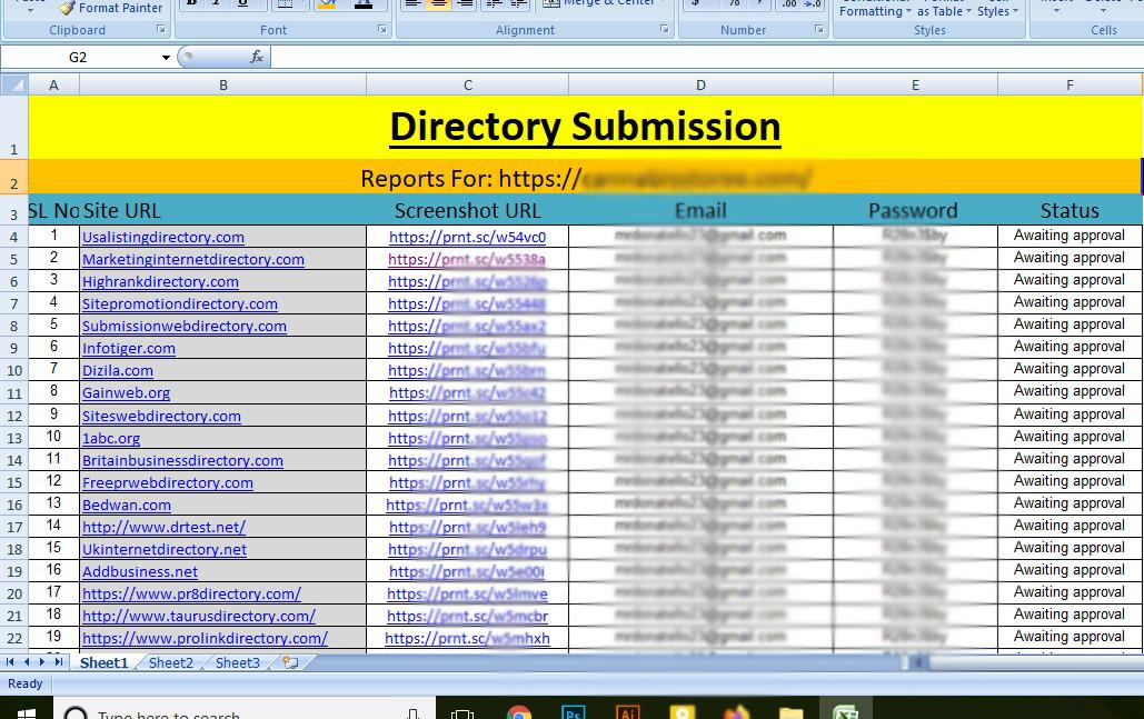 I will do 100 high authority USA web directory submission manually