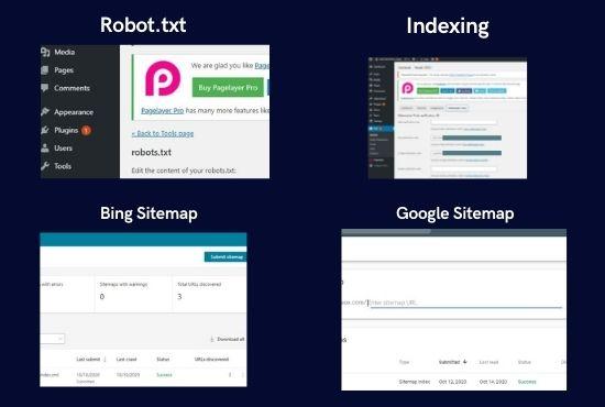 I will setup yoast seo,XML sitemaps,robot txt and also Index your site 
