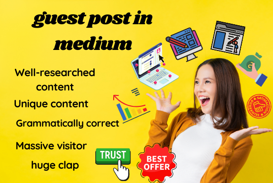 I will be your article, copy & content, blog writer, guest post in medium 