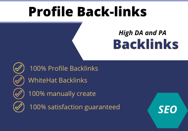 Provide 70High Authority dofollow Profile Backlinks Manually