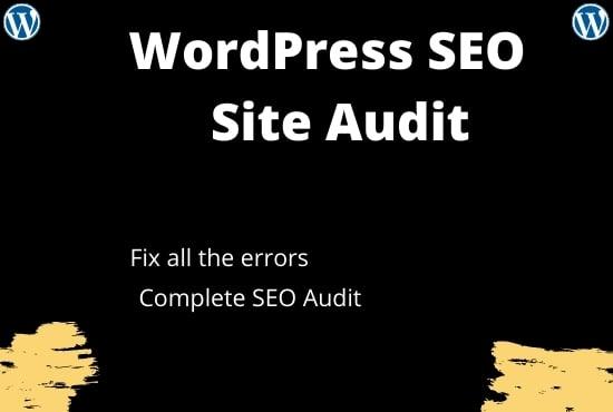 Do SEO Website Audit of your site 