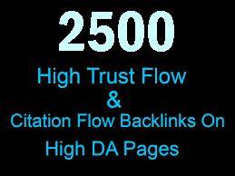 I will create 2500 high trust flow and citation flow backlinks for you on high DA 