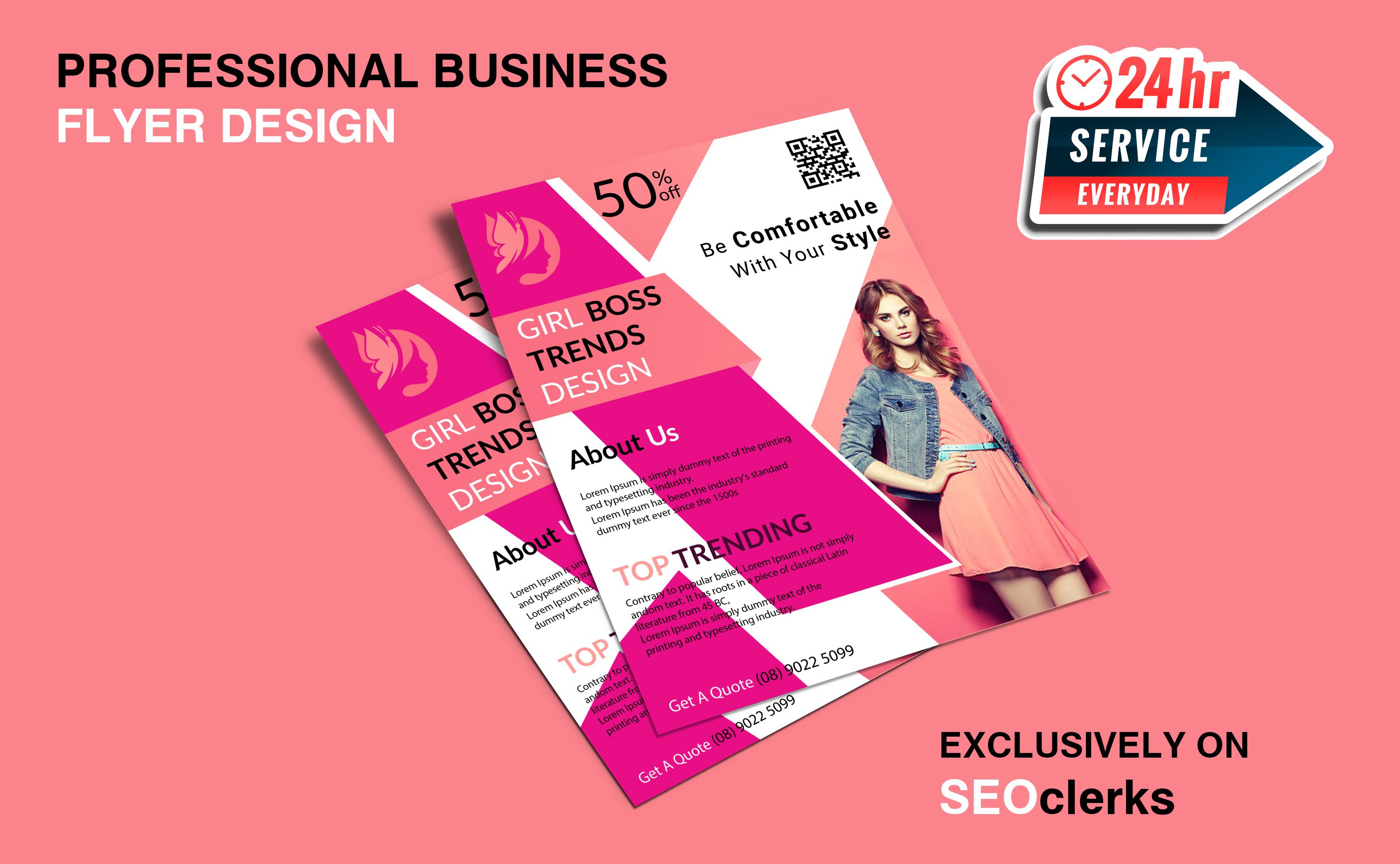 I will do professional, corporate business flyer design