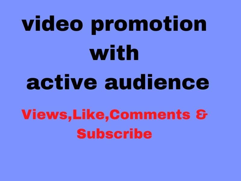 video promotion with active audience
