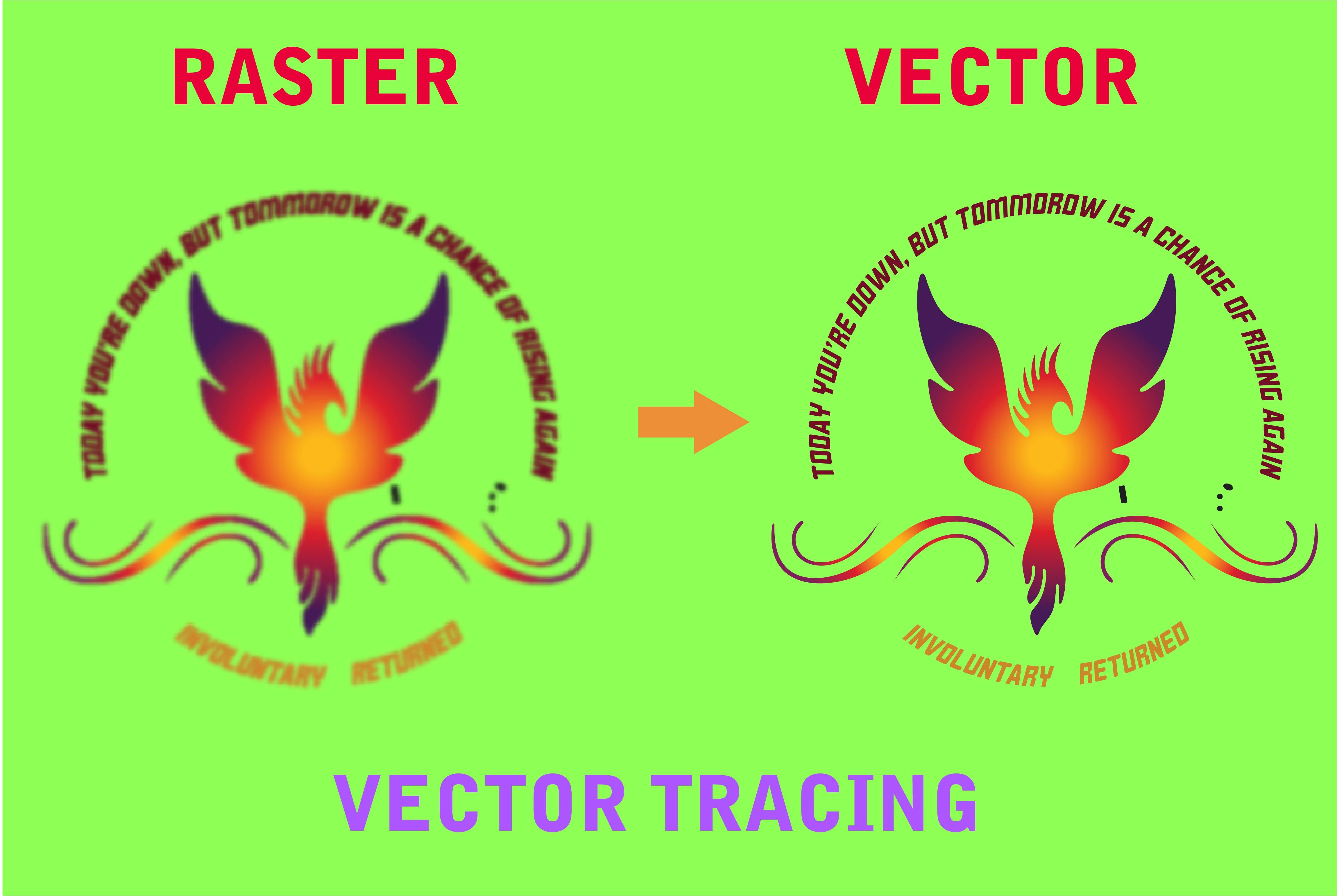 I will do vector tracing of logo using Adobe Illustrator